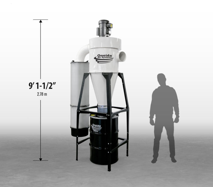 Oneida 5HP High Vacuum 55-Gallon Cyclone Dust Collector