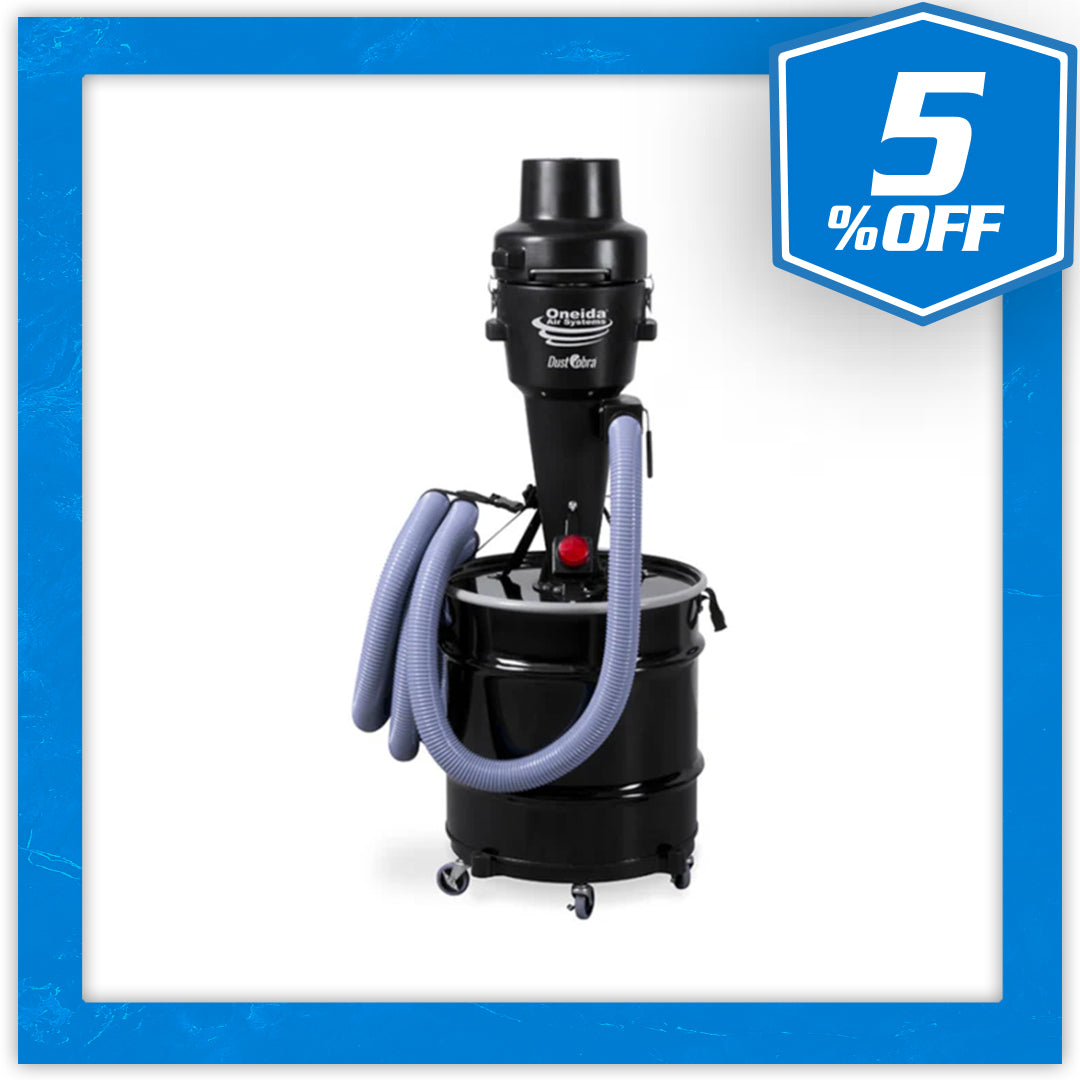 Oneida 1HP Dust Cobra Industrial (110V) 35-Gallon Dust Collector