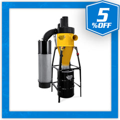 Oneida 5HP Dust Gorilla Pro SMART Boost Dust Collector - 55-Gallon - Freestanding Frame