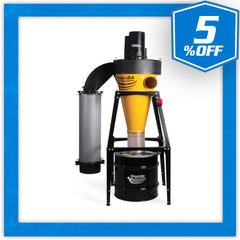 Oneida 3HP V-System 3000 SMART Boost 55-Gallon Freestanding HEPA-GFM Cyclone Dust Collector