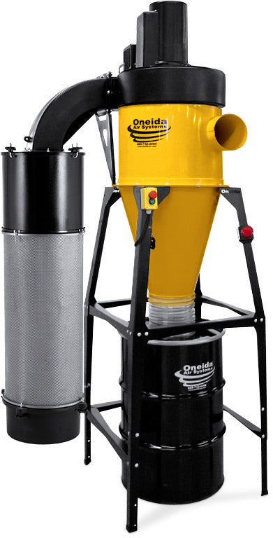 5hp/3hp Dust Gorilla Pro SMART Boost HEPA-GFM Cyclone Dust Collector - 55 Gal - Free Standing Frame